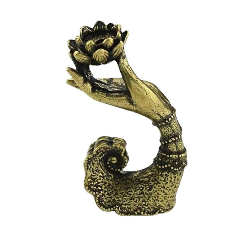 Antique Buddha Hand Incense Stick Incense Stove Brass Artifact Tabletop Decoration - The Number 1 Things