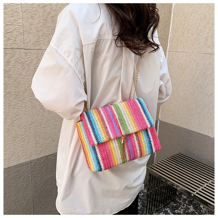Women's Simple Fashion Rainbow Shoulder Bag - The Number 1 Things
