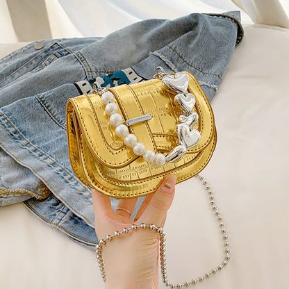 New Laser Pearl Tote Saddle Girl Mini - The Number 1 Things