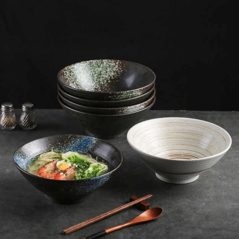 Large Ceramic Tableware Suit Bamboo Hat Large Bowl - The Number 1 Things