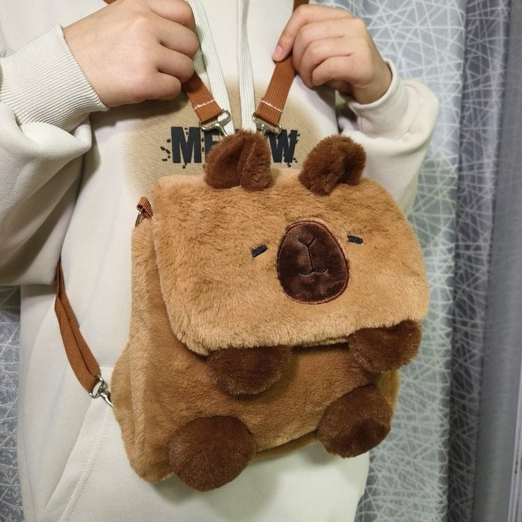 Cartoon Cute Niche Capybara Plush Bag