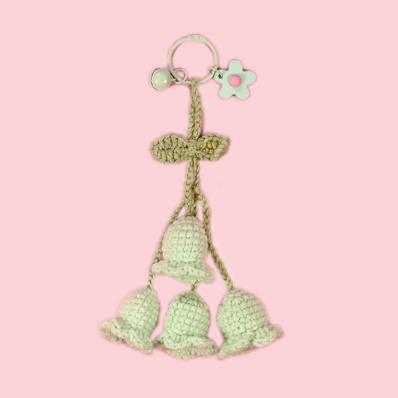 Hand-made Hook Braided Woolen Thread Lily Of The Valley Keychain - The Number 1 Things