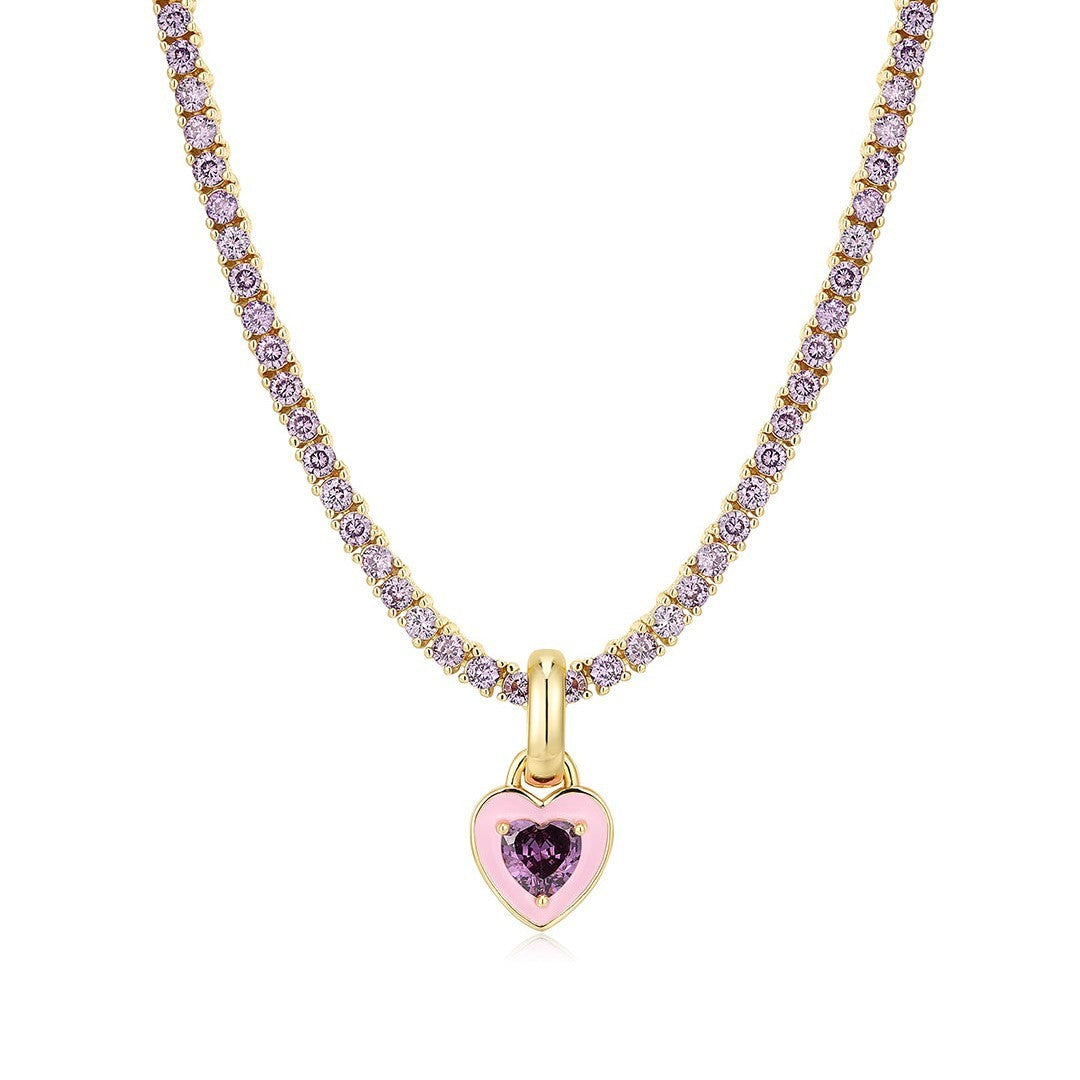 Female Beccarite Tennis Chain Color Zircon Necklace - The Number 1 Things