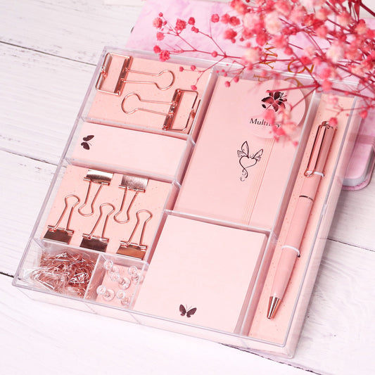 Rose Gold Stationery Set Gift Box Student Office Stationery - The Number 1 Things