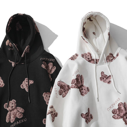 Bear printed couple's sweater