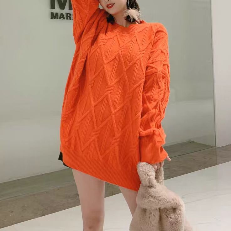 Women's Sweater Thick Retro Hong Kong Style Loose And Lazy Style - The Number 1 Things