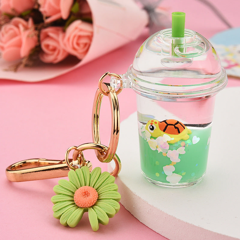 Acrylic Milk Bottle Simulation Milk Tea Cup Keychain - The Number 1 Things