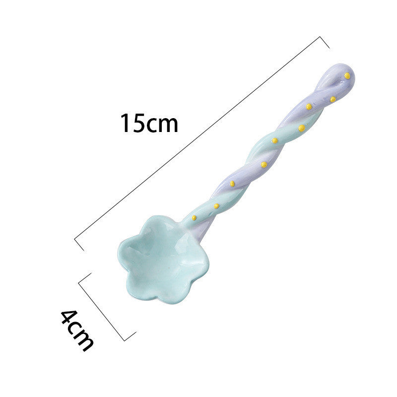 Household Spoon Ceramic Long Handle Spoon