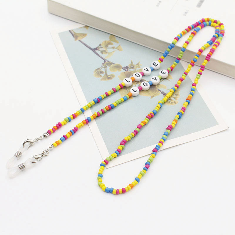 Eyeglasses Chain Letter Chain Color Mix Necklace - The Number 1 Things