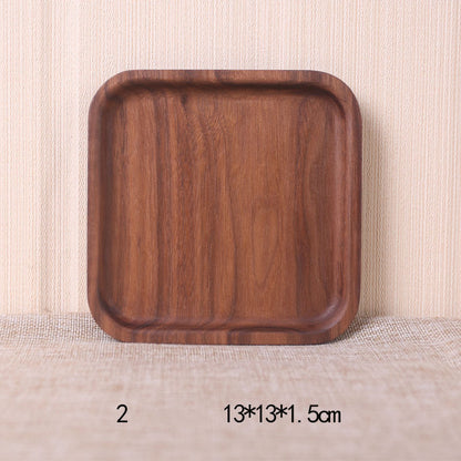 Japanese Style Wooden Black Walnut Rectangular Dinner Plate - The Number 1 Things