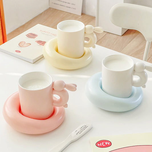 Moon Rabbit Coffee Cup Milk Fufu Ceramic Set - The Number 1 Things