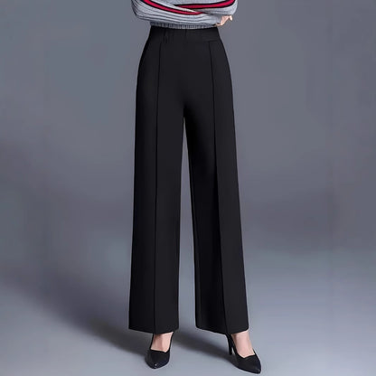 Women's Autumn And Winter Solid Color Wide Leg High Waist Loose And Slimming Casual Pants