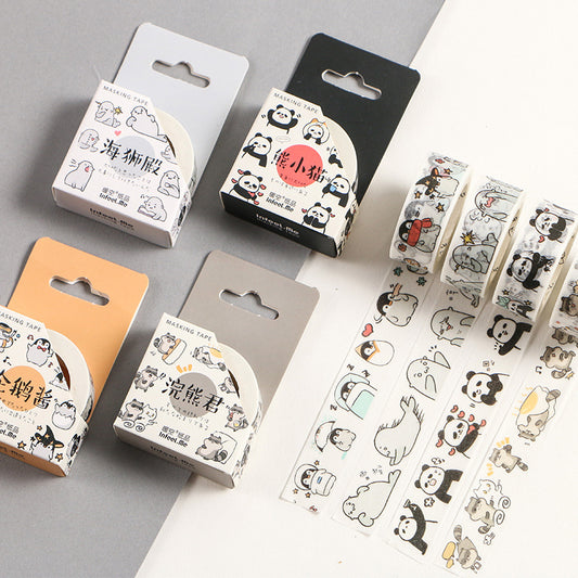 Cute Seal Panda Hamster Animals Masking Washi Tape
