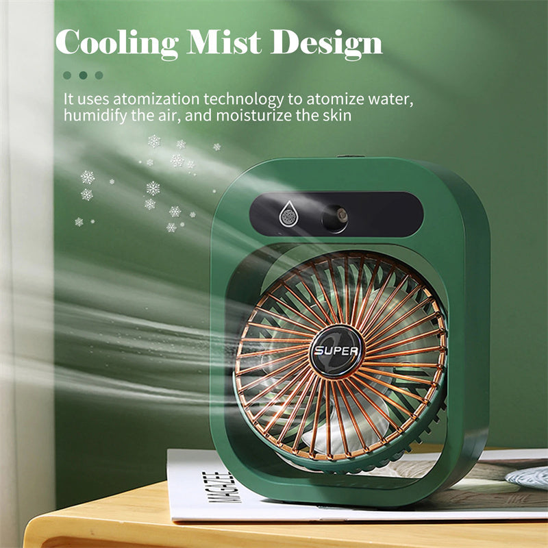 Air Conditioning Fan Desk Misting Fan Air Cooler Cooling USB Rechargeable Humidifier Portable Spray Fan With 3 Wind Speeds Mist Fan For Home - The Number 1 Things