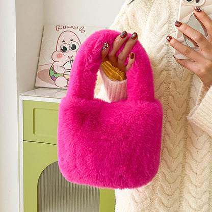 Plush Bag High-grade Thick Autumn And Winter Hand Bucket Bag - The Number 1 Things