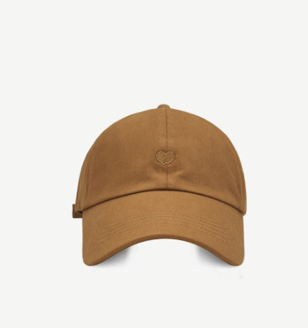 Preppy Style Love Embroidery Ponytail Half Topless Hat
