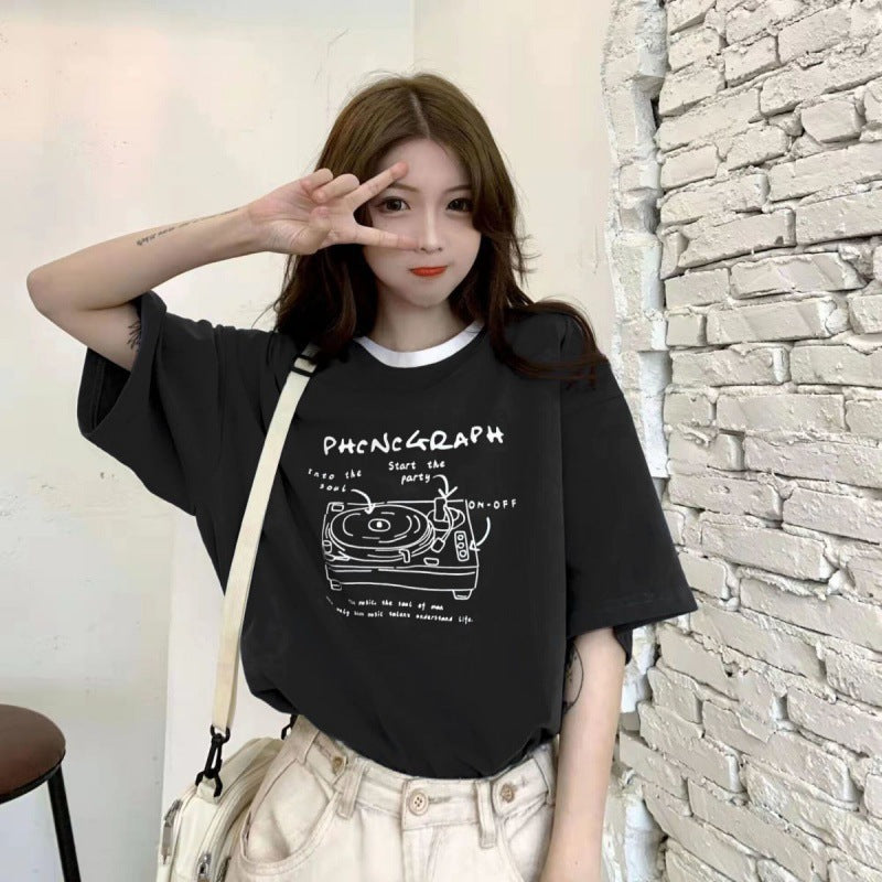 Japanese Style Girlish Style Cotton Short Sleeve T-shirt Women's New - The Number 1 Things