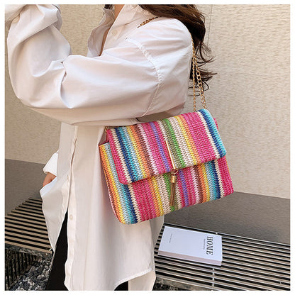 Women's Simple Fashion Rainbow Shoulder Bag - The Number 1 Things