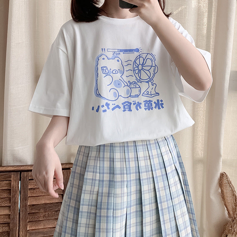 Summer Round Neck Loose Temperament Commuter Loose Cotton Short Sleeves - The Number 1 Things