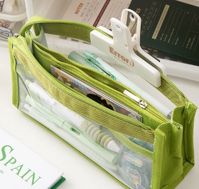 Large Capacity Six-layer Transparent Pen Bag Stationery For Primary School Students