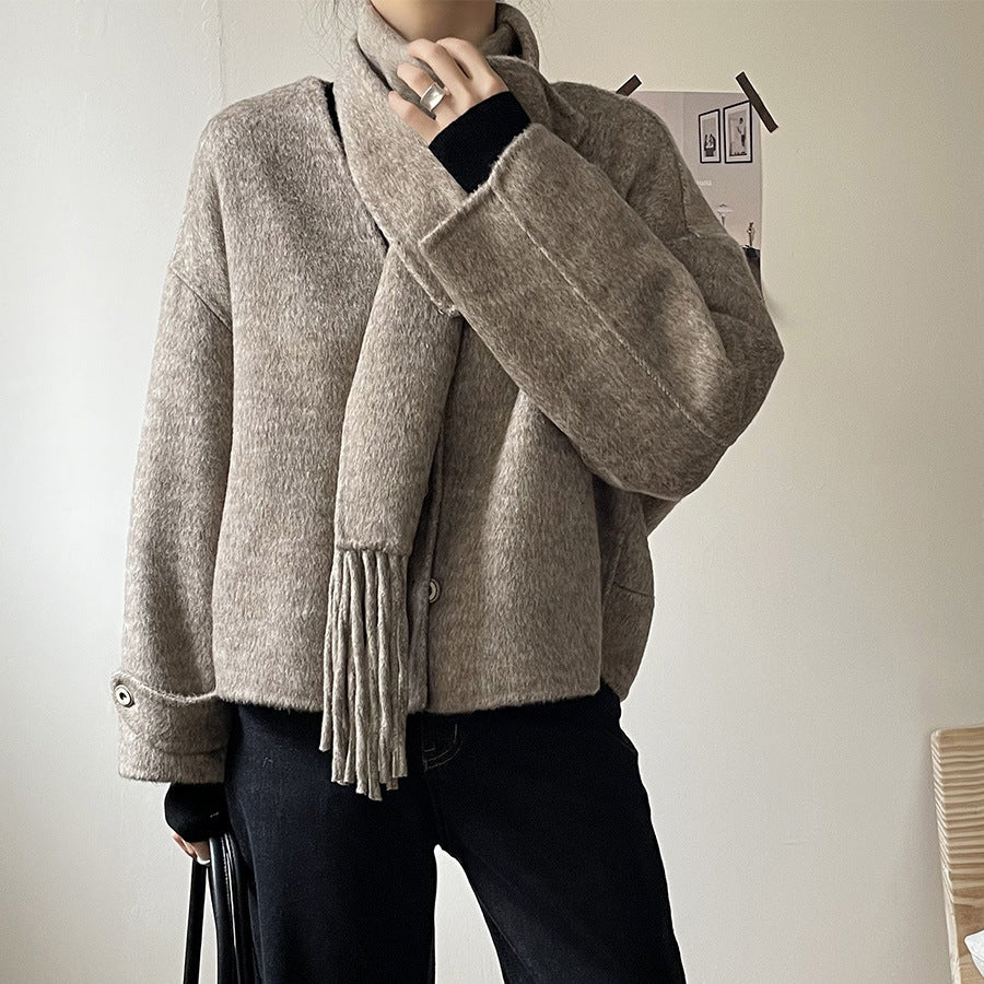 Autumn And Winter New Gentle Elegant Woolen Coat