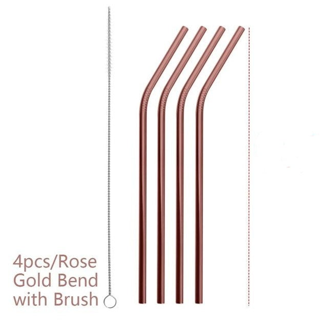 Colourful Reusable Stainless Steel Straws - The Number 1 Things