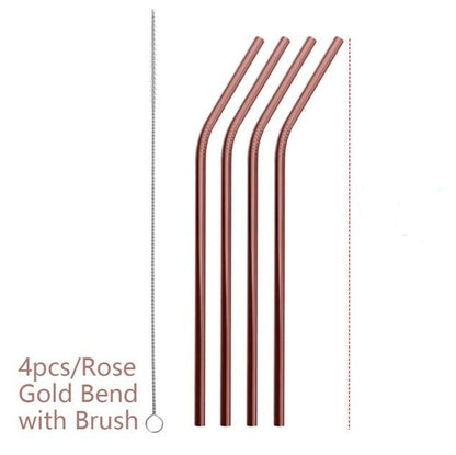 Colourful Reusable Stainless Steel Straws - The Number 1 Things