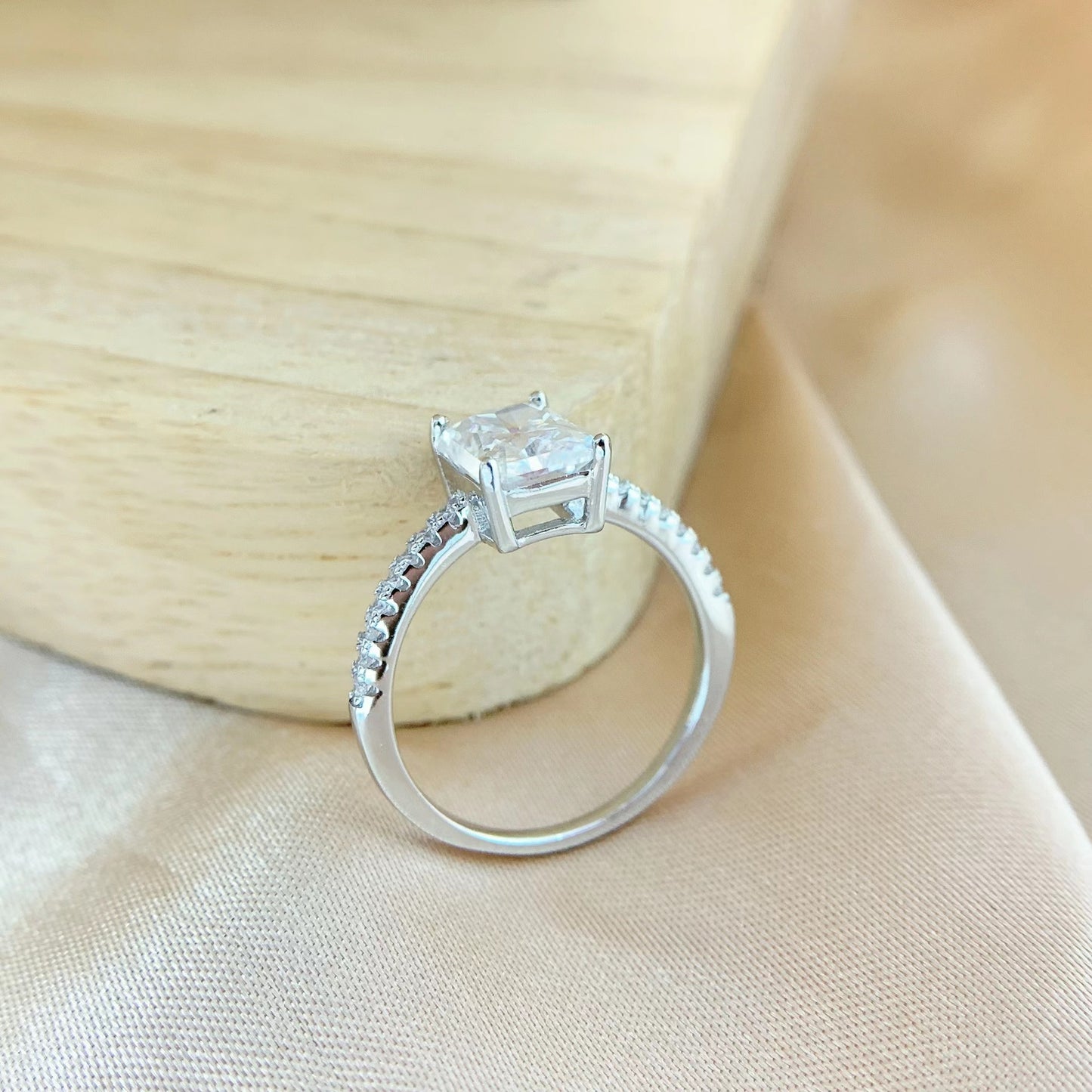 S925 Sterling Silver Moissanite High Fixed 2 Karat Rectangular - The Number 1 Things