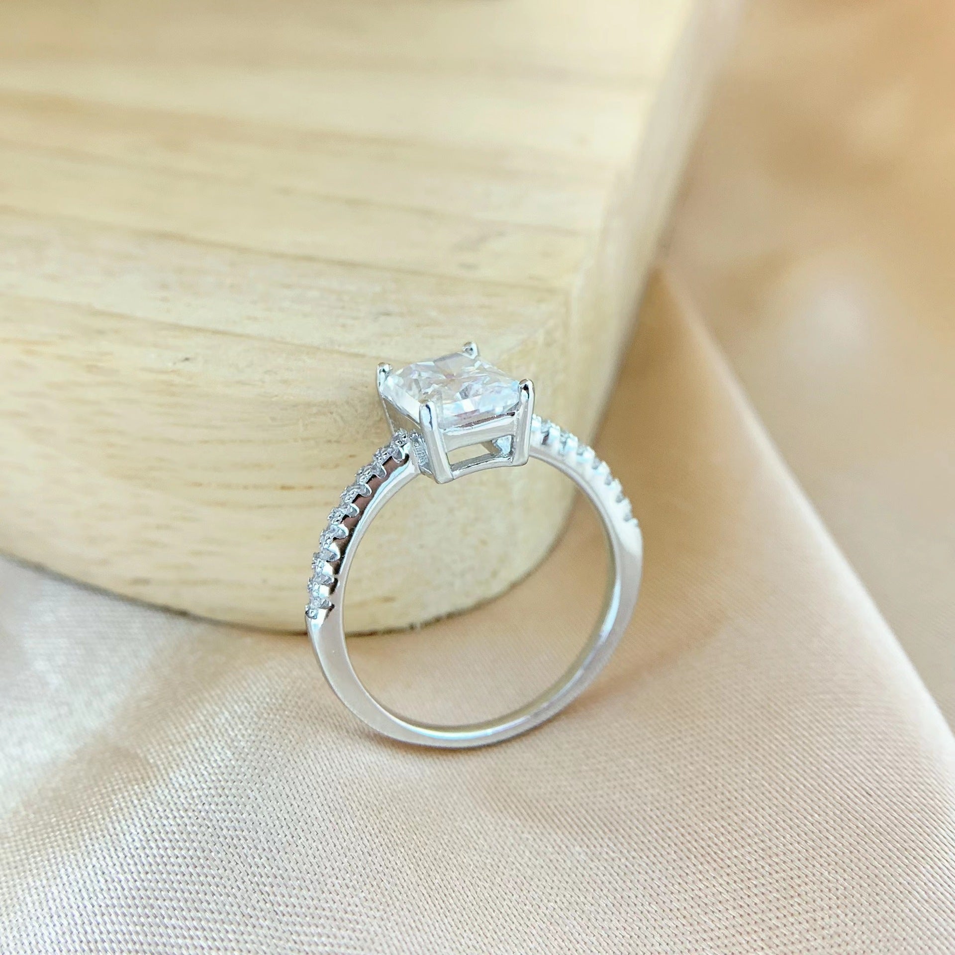 S925 Sterling Silver Moissanite High Fixed 2 Karat Rectangular - The Number 1 Things