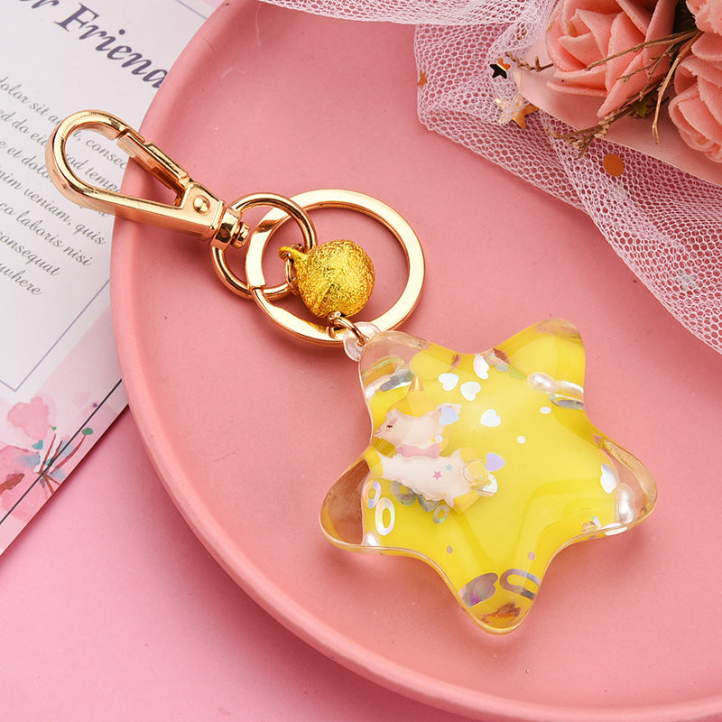 New Trendy Acrylic Five-pointed Star Keychain Boutique - The Number 1 Things