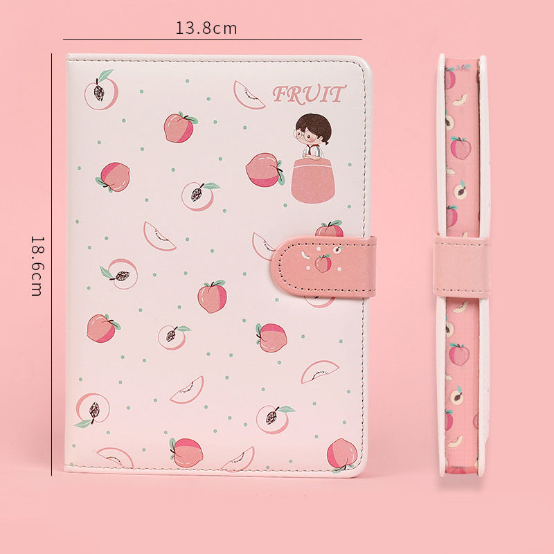 Fruit Print Notebook Planner Magnetic Buckle PU NoteBook Yearly Agenda Color Illustration Daily Plan Kawaii Stationery - The Number 1 Things