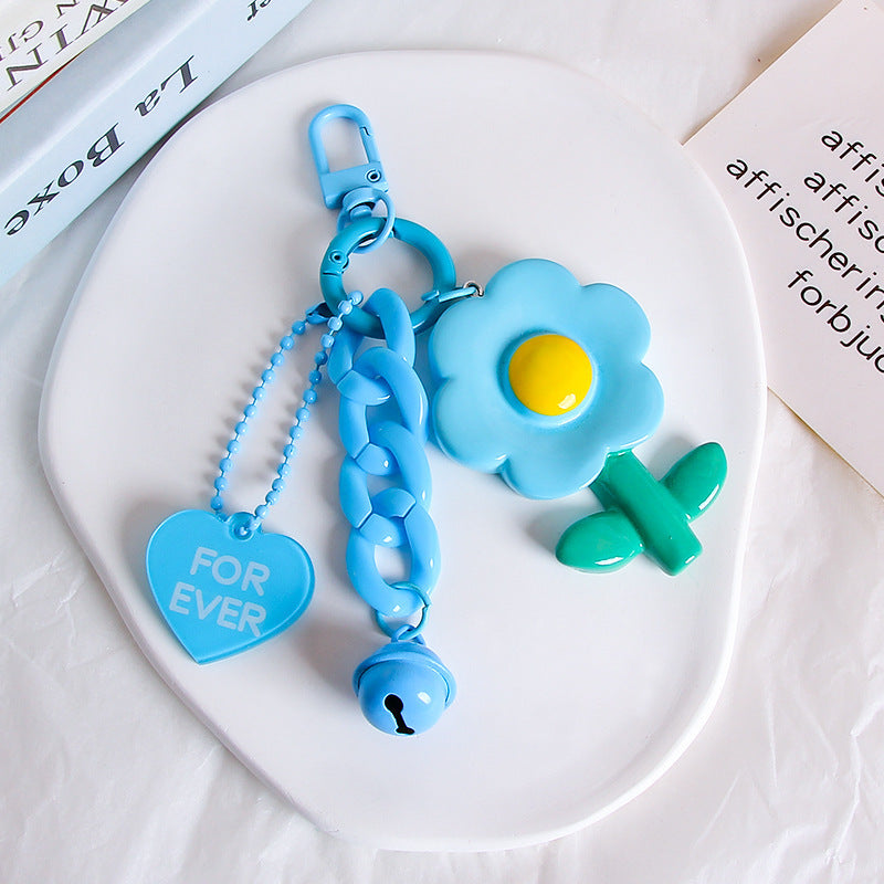 Resin Flower Key Ring Girl Heart Hanging Ornament - The Number 1 Things