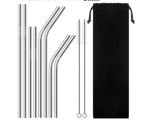 Colourful Reusable Stainless Steel Straws - The Number 1 Things
