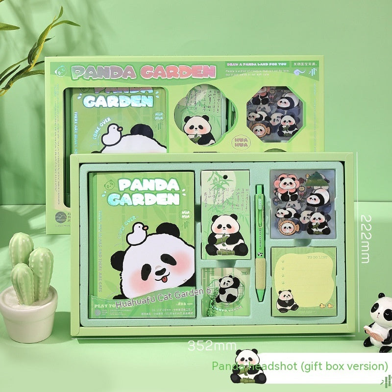 Flower Panda Series Hand Account Gift Box Stationery Suit
