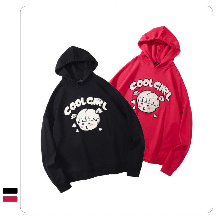 Casual Cute Loose Cartoon Hooded Cotton Sweater - The Number 1 Things