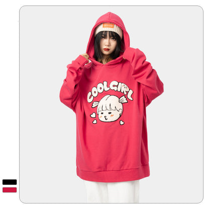 Casual Cute Loose Cartoon Hooded Cotton Sweater - The Number 1 Things