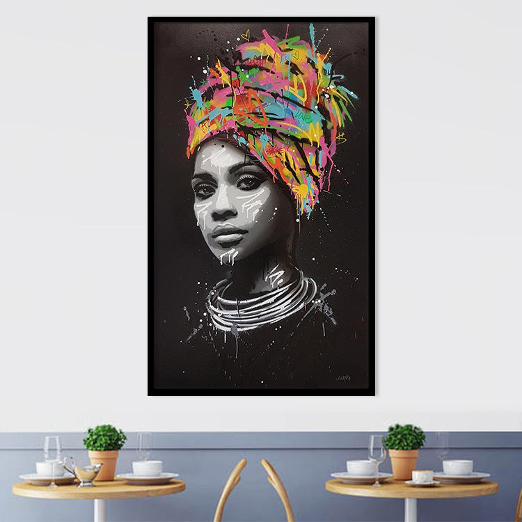 Turban African woman canvas painting - The Number 1 Things