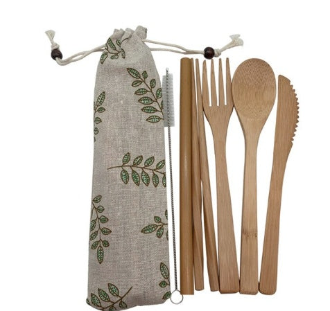 Bamboo Utensils Wooden Travel Cutlery Set Reusable Utensils With Pouch Camping Utensils Zero Waste Fork Spoon Knife Flatware Set - The Number 1 Things