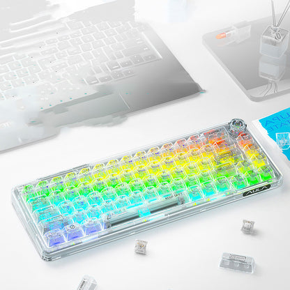 Bluetooth Mechanical Keyboard Transparent Case Hot-swappable Gasket Structure - The Number 1 Things