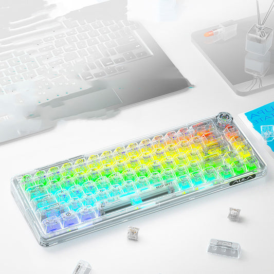Bluetooth Mechanical Keyboard Transparent Case Hot-swappable Gasket Structure - The Number 1 Things