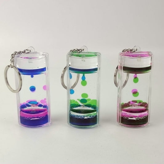 Creative Pressure Relief Double Color Liquid Oil Leakage Keychain Liquid - The Number 1 Things