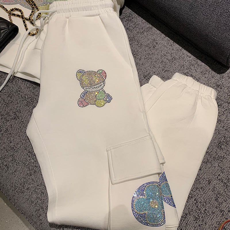 Diamond Bear Crew Neck Sweater Set