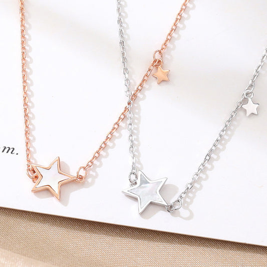 S925 Silver Shell Five-pointed Star Necklace Female Korean Style - The Number 1 Things
