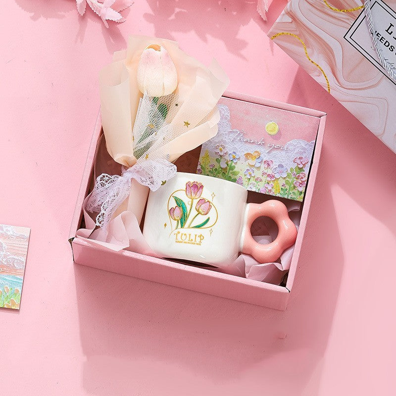 Tuilp Glass Ceramic Cup Girly Heart - The Number 1 Things