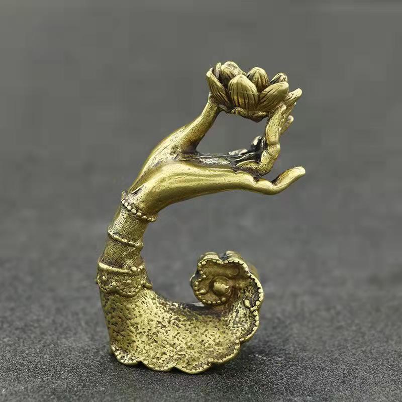 Antique Buddha Hand Incense Stick Incense Stove Brass Artifact Tabletop Decoration - The Number 1 Things