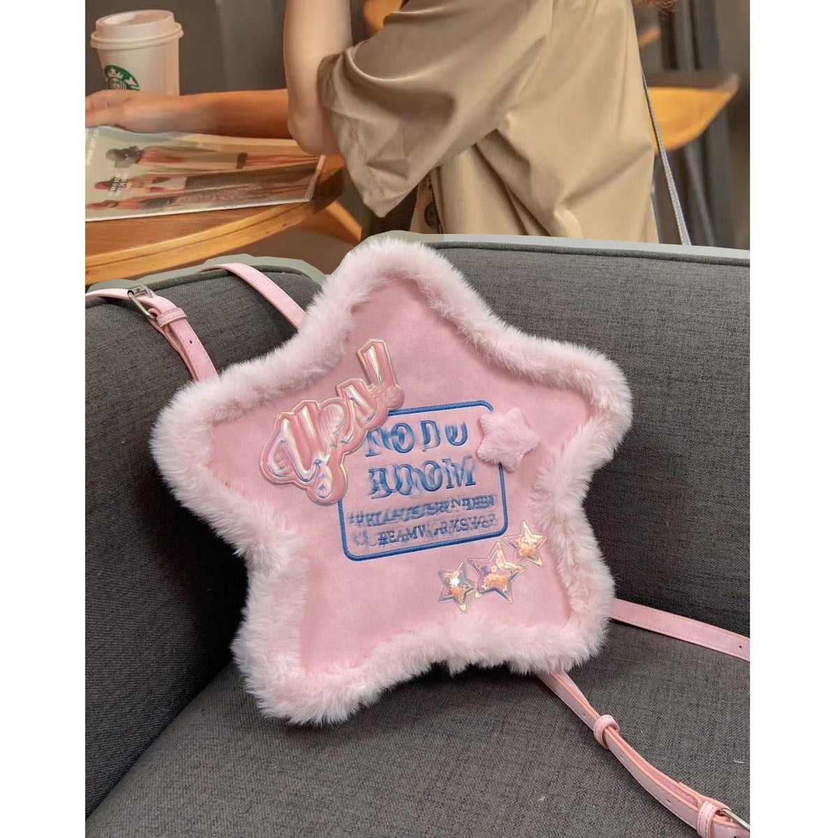 Ins Style Special-interest Design Embroidered Five-pointed Star Backpack - The Number 1 Things