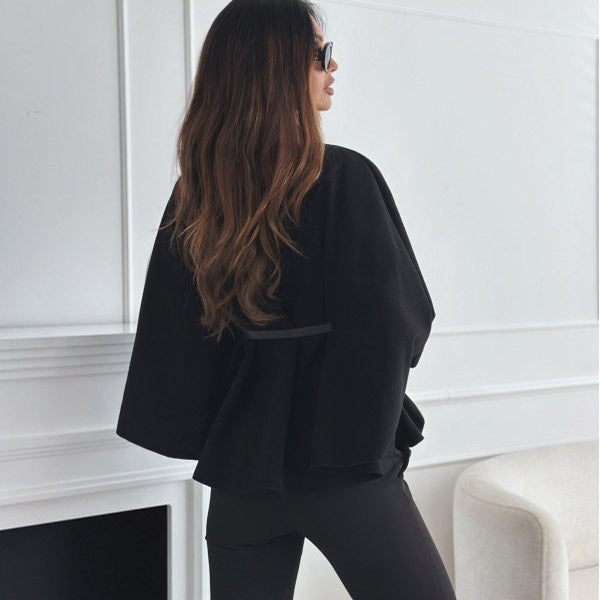 Batwing Sleeves Cloak Top With Belt Fashion Wears For Women - The Number 1 Things