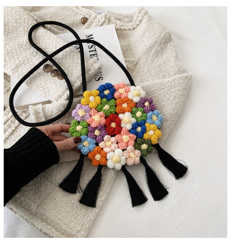Ethnic Fluffy Bag For Women, 2025 New Fashion Trend, Floral Small Round Bag, Stylish And Versatile, Can Be Worn On One Shoulder Or Cross-body - The Number 1 Things