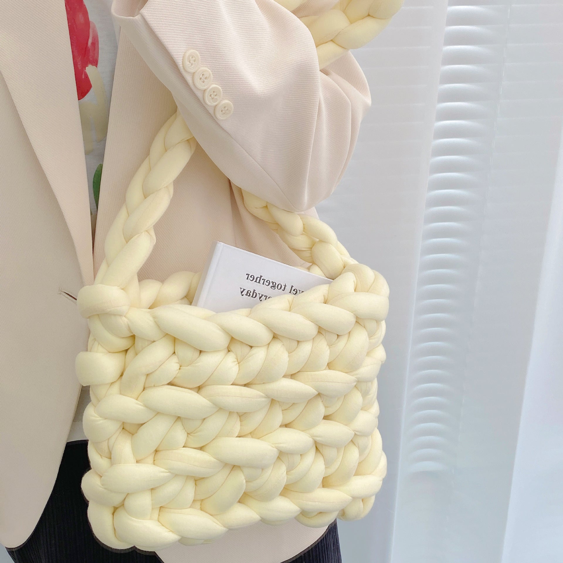 Icelandic Super Thick Wool Diy Hand Knitted Bag - The Number 1 Things
