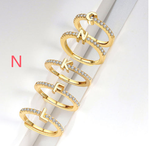 S925 Sterling Silver New Style Micro-inlaid Letters Ring - The Number 1 Things
